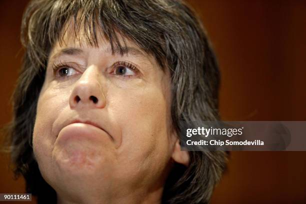 Federal Deposit Insurance Corporation Chairman Sheila Bair announces the bank and thrift industry earnings for the second quarter of 2009 on August...