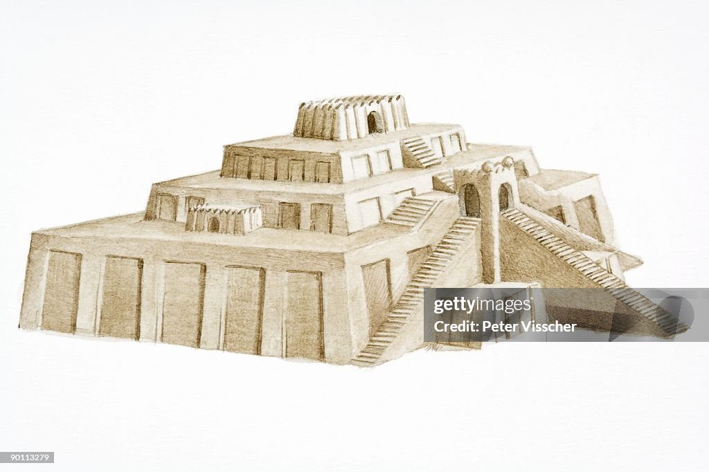 Great Ziggurat Of Ur Mesopotamian Temple Built In Ancient Iraqi City ...