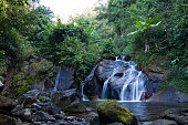 Mae Raming Waterfall in Mae Moei National Park. Thailand
