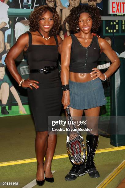 Tennis player Serena Williams attends the unveiling of her wax figure at Madame Tussauds on August 27, 2009 in New York City.