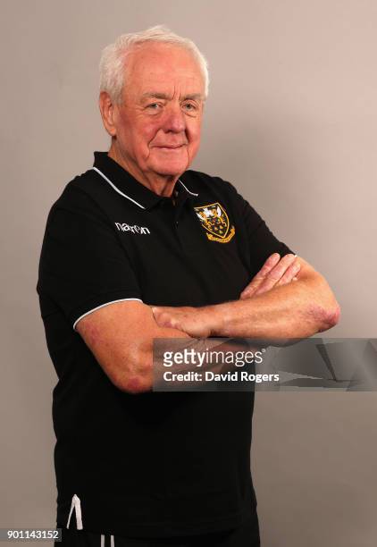 Alan Gaffney, the Northampton Saints, technical coaching consultant poses for a portrait at the photocall held at Franklin's Gardens on January 4,...
