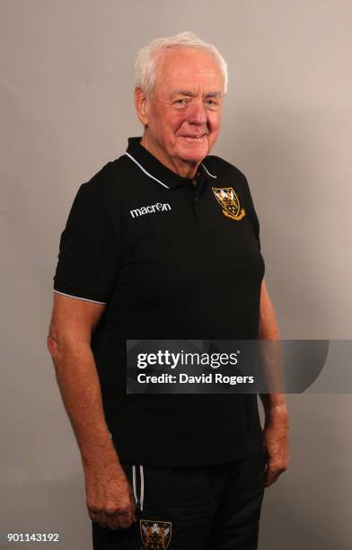 Alan Gaffney, the Northampton Saints, technical coaching consultant poses for a portrait at the photocall held at Franklin's Gardens on January 4,...