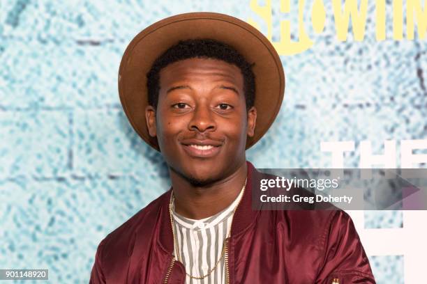 Actor Brandon Michael Hall attends the Premiere Of Showtime's "The Chi" at Downtown Independent on January 3, 2018 in Los Angeles, California.
