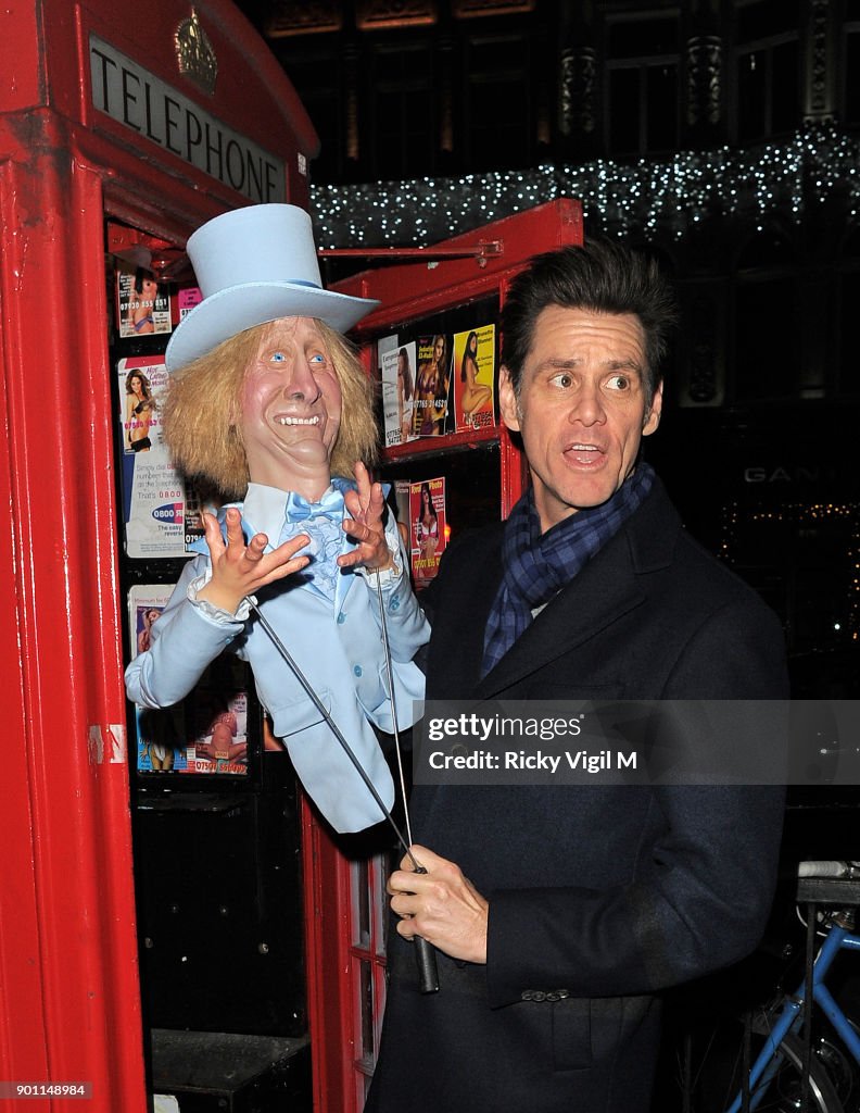 Jim Carrey Poses With Puppet