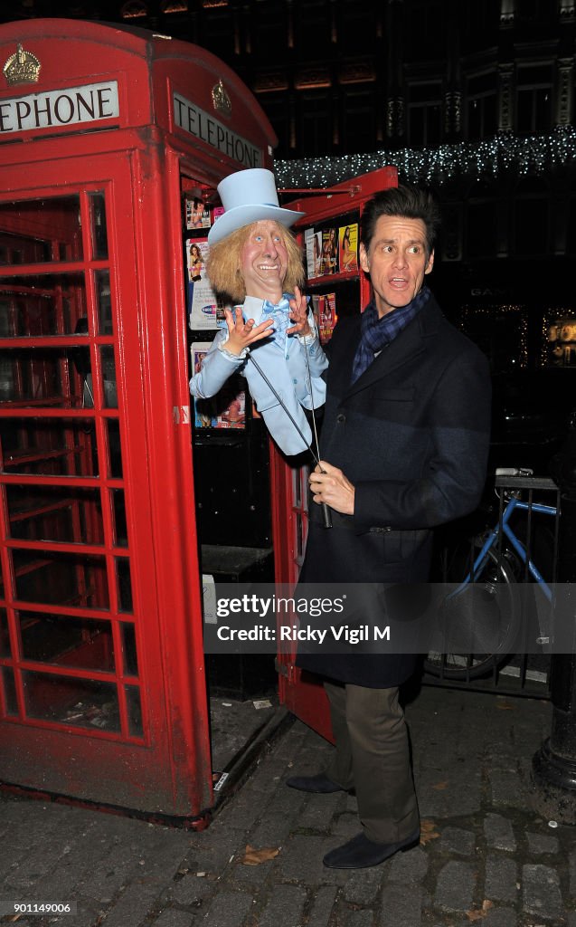 Jim Carrey Poses With Puppet
