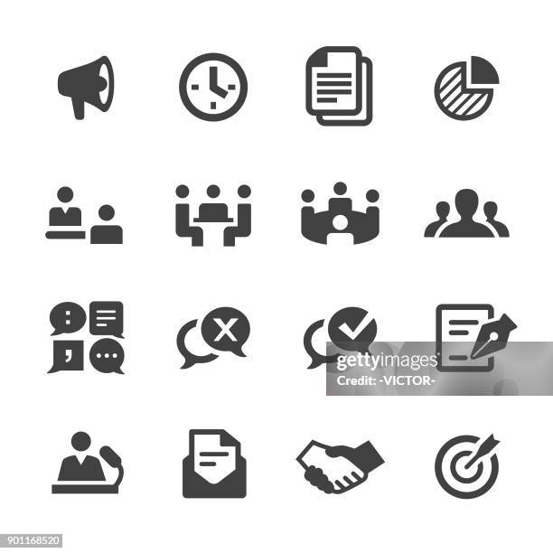 business meeting icons - acme series - argument stock illustrations