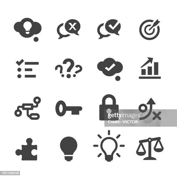solution icons set - acme series - opportunistic-icon stock illustrations