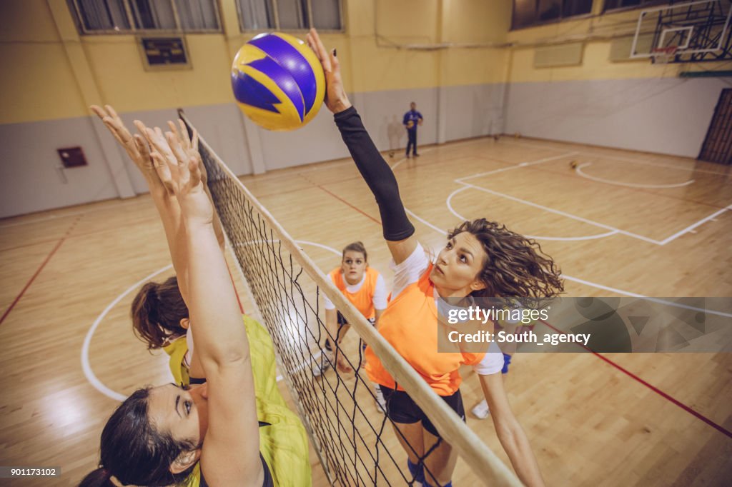 Volleyball-Team in Aktion