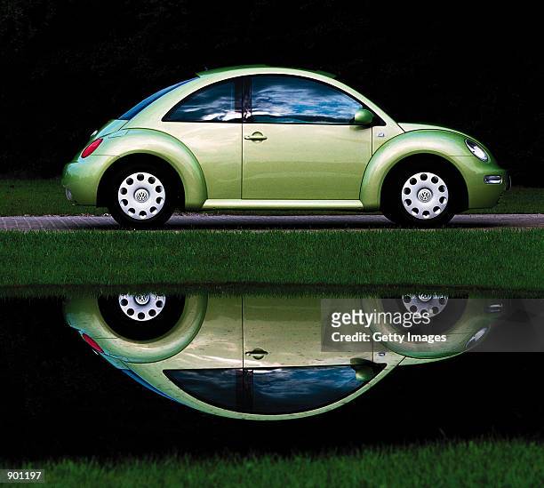 Redesigned Volkswagen Beetle is displayed in this undated file photograph. Volkswagen officially opened a new assembly hall near Dresden, Germany,...