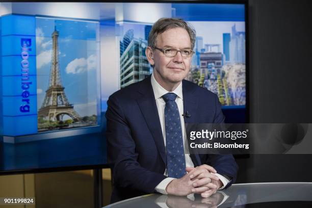 Steven Maijoor, chairman of the European Securities and Markets Authority , pauses during a Bloomberg Television interview in Paris, France, on...