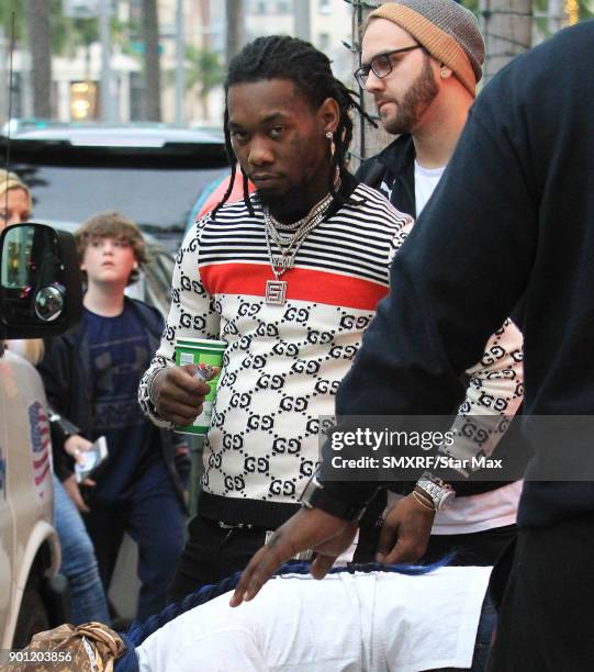 Rapper 'Ofset' is seen on January 3, 2018 in Los Angeles, CA.