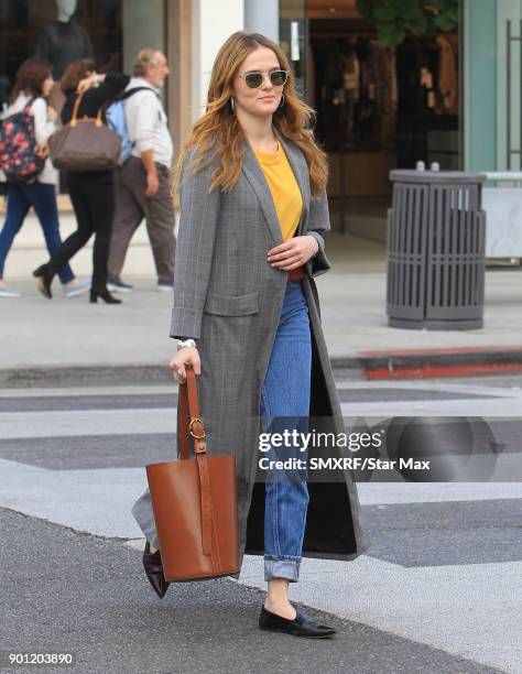 Actress Zoey Deutch is seen on January 3, 2018 in Los Angeles, CA.