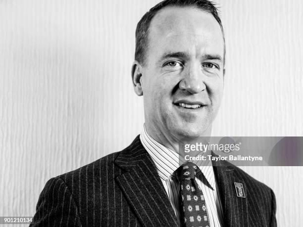 Closeup portrait of former Tennesee QB Peyton Manning before induction ceremony at New York Hilton Midtown. New York, NY 12/5/2017 CREDIT: Taylor...
