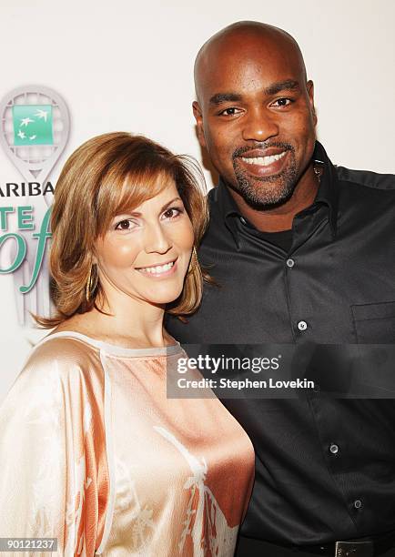 Baseball player Carlos Delgado and wife Betzaida Garcia attend the 10th annual BNP Paribas Taste of Tennis at W New York on August 27, 2009 in New...