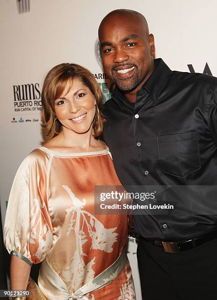 Baseball player Carlos Delgado and wife Betzaida Garcia attend the 10th annual BNP Paribas Taste of Tennis at W New York on August 27, 2009 in New...