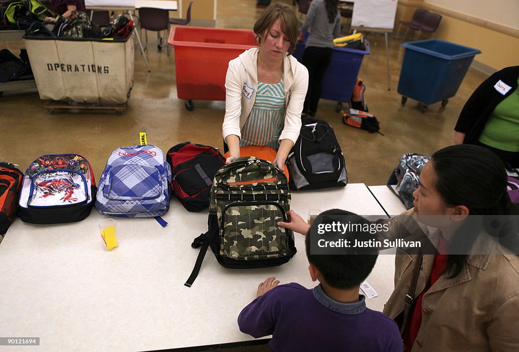 Free Backpacks Are Distributed To Needy Students Ahead Of New School Year