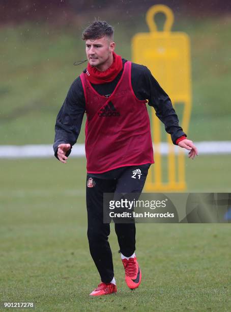 Ethan Robson during a Sunderland AFC training session at The Academy of Light on January 4, 2018 in Sunderland, England.