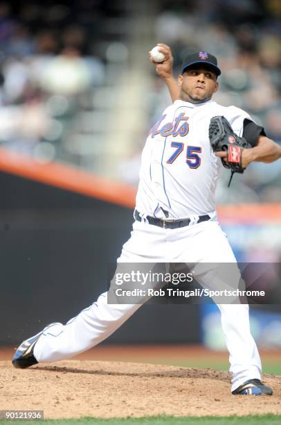 Francisco Rodriguez of the New York Mets against the Florida Marlins on April 29, 2009 at Citi Field in the Flushing neighborhood of the Queens...