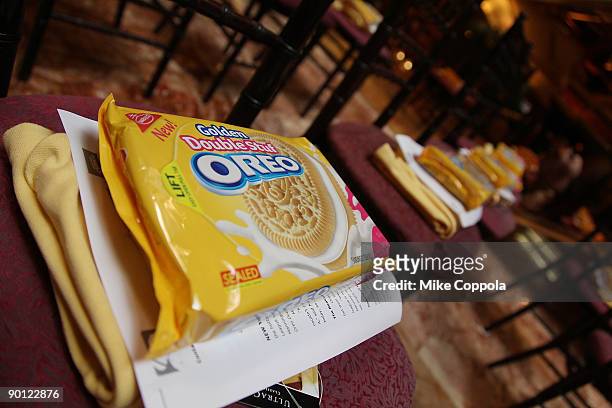General view of atmosphere at new york real estate mogul Donald Trump's announcement of his intent to purchase the Oreo Double Stuff Racing League at...