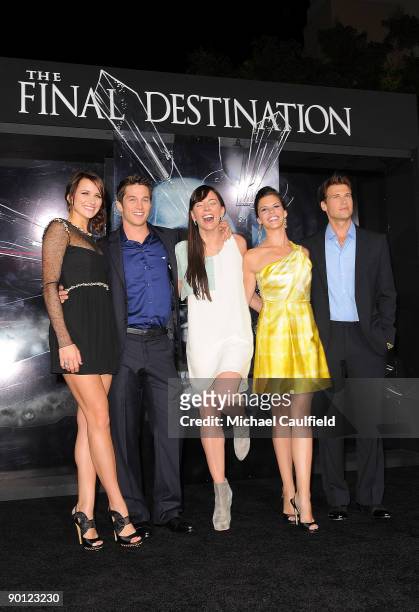 Actors Shantel VanSanten, Bobby Campo, Krista Allen, Haley Webb and Nick Zano arrive on the red carpet of the Los Angeles premiere of "The Final...