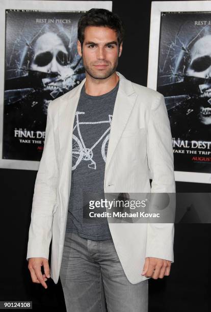 Actor Jordi Vilasuso arrive on the red carpet of the Los Angeles premiere of 'The Final Destination' at the Mann Village Theatre on August 27, 2009...