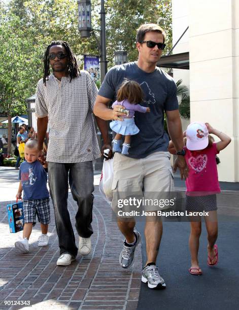 Mark Wahlberg and Ella Rae sighting at The Grove on August 27, 2009 in Los Angeles, California.