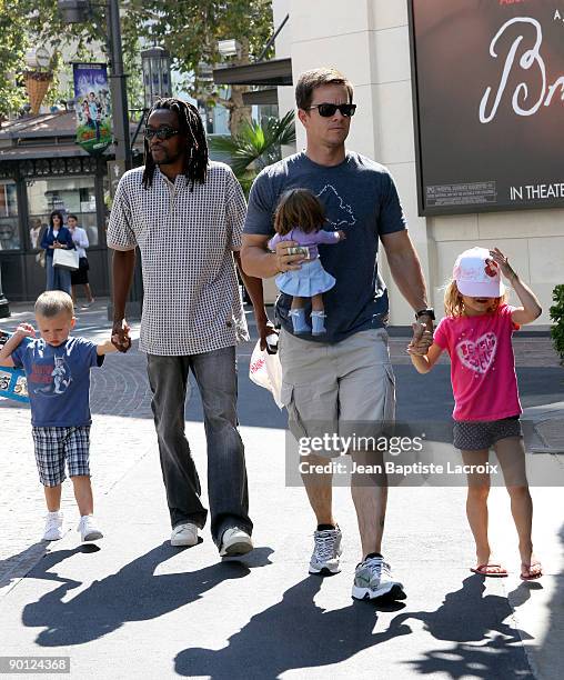 Mark Wahlberg and Ella Rae sighting at The Grove on August 27, 2009 in Los Angeles, California.