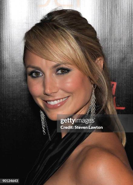 Television personality Stacy Keibler attends day 1 of the Fantasy Football Superdraft Weekend at the Jet Nightclub at The Mirage Hotel & Casino on...