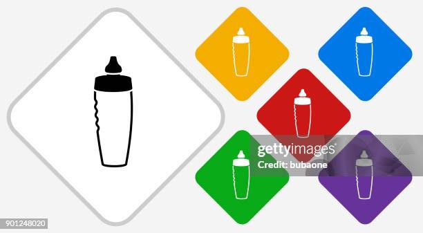 sport bottle color diamond vector icon - drinking can stock illustrations