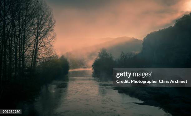 vezere after dawn - dordogne stock pictures, royalty-free photos & images