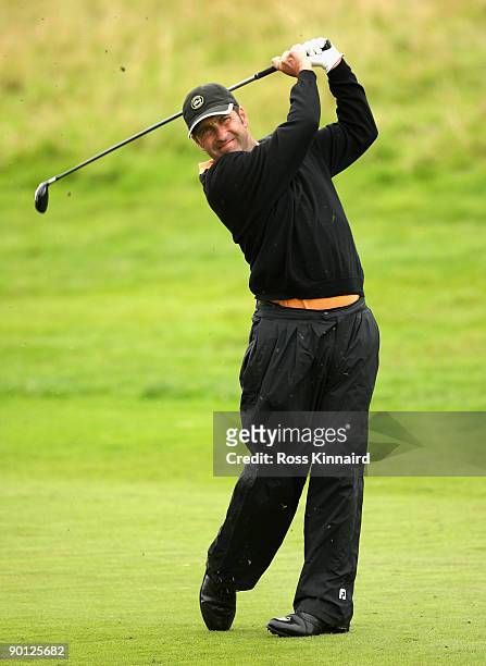 Jose Maria Olazabal of Spain during the second round of the Johnnie Walker Championship on the PGA Centenary Course at Gleneagles on August 28, 2009...