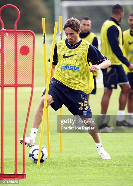 Tommy Smith in action at his first Portsmouth FC training session at Eastleigh training ground on August 28, 2009 in Eastleigh, England.