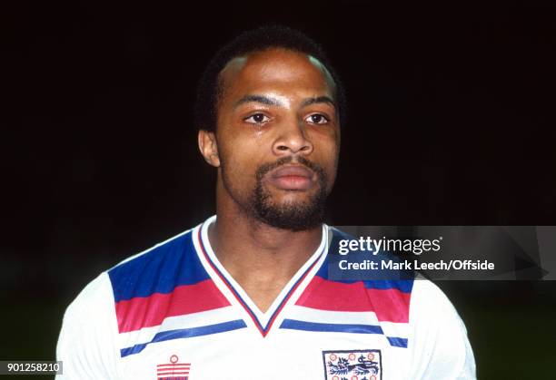 March 1982 Bilbao - Friendly Football International Match - Athletic Bilbao v England : Cyrille Regis of England .