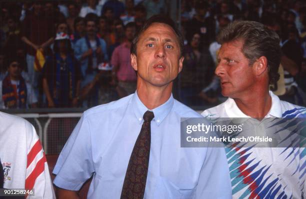 European Cup Final - FC Barcelona coach Johan Cruyff .