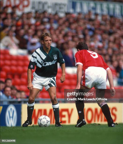 October 1991 Manchester : Football League Division One : Manchester United v Liverpool : Rob Jones of Liverpool .