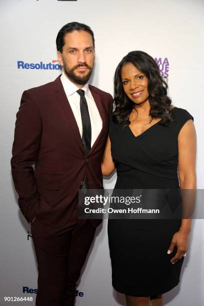 Will Swenson and Audra McDonald attend 83rd Annual Drama League Awards at Marriott Marquis on May 19, 2017 in New York City.