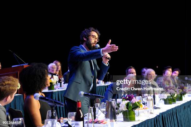 Josh Groban speaks at the 83rd Annual Drama League Awards at Marriott Marquis on May 19, 2017 in New York City.