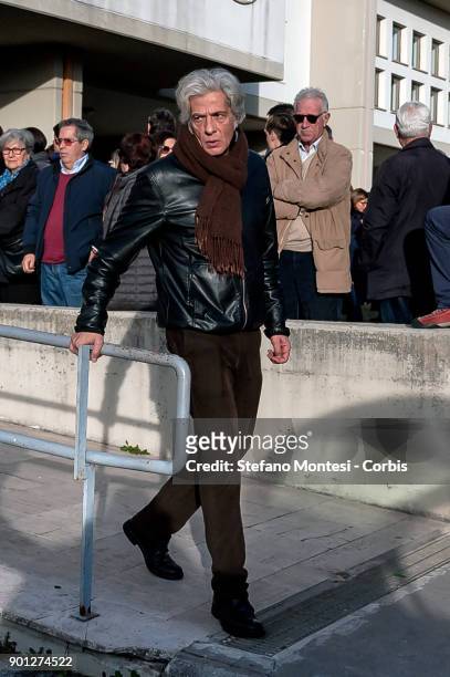 Pietro Orlandi brothe of Emanuela Orlandi during the funeral of the Former Rome Magistrate Ferdinando Imposimato on January 4, 2018 in Rome, Italy....