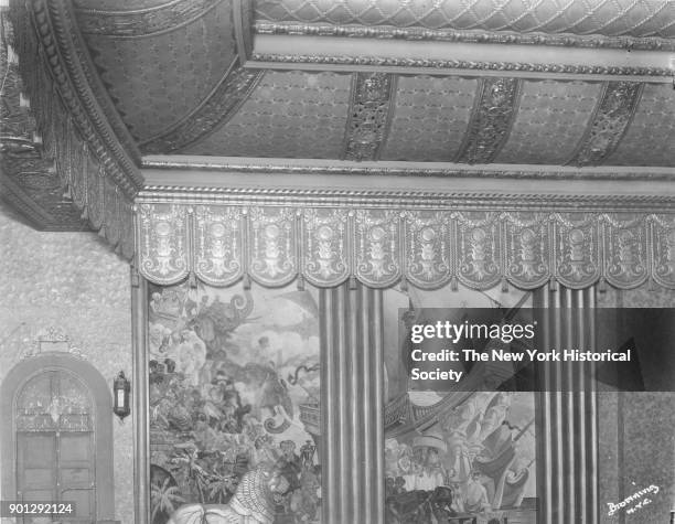 Mural paintings, Beacon Theatre interior, Broadway between 74th and 75th Streets, owned by Warner Brothers, New York, New York, 1929. Walter W...