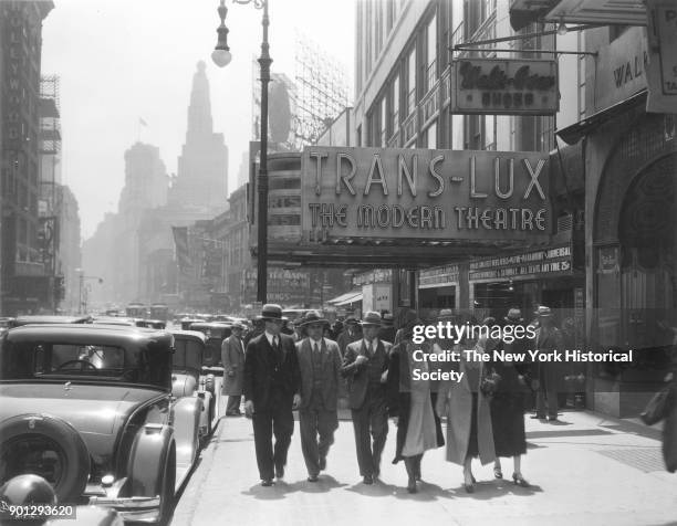 Trans-Lux Theatre, Broadway between 49th and 50th streets, exterior, New York, New York, 1929.