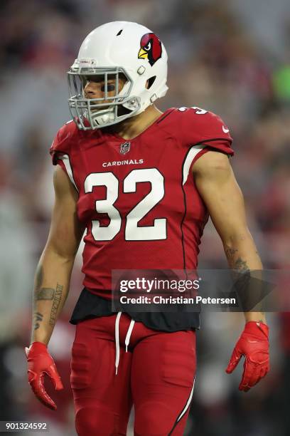 Free safety Tyrann Mathieu of the Arizona Cardinals during the NFL game against the New York Giants at the University of Phoenix Stadium on December...