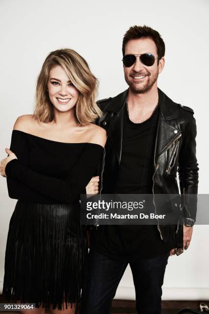 Kim Matula and Dylan McDermott from FOX's "LA to Vegas" pose for a portrait during the 2018 Winter TCA Tour at Langham Hotel on January 4, 2018 in...