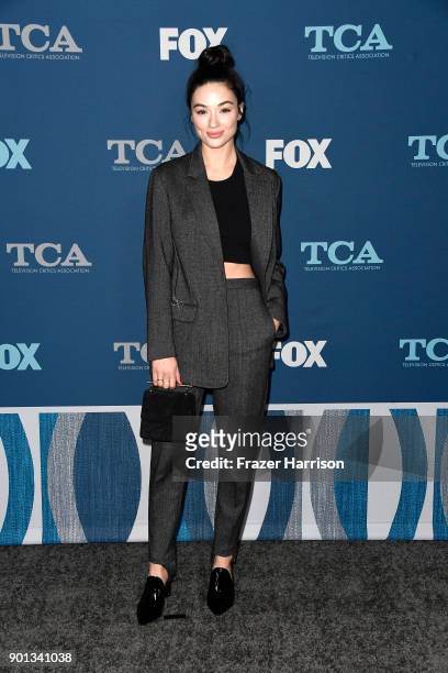 Crystal Reed attends the FOX All-Star Party during the 2018 Winter TCA Tour at The Langham Huntington, Pasadena on January 4, 2018 in Pasadena,...