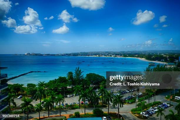 beaches in bridgetown, barbados - bridgetown barbados stock pictures, royalty-free photos & images