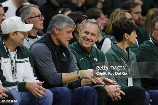 Michigan State Spartans football head coach Mark Dantonio watches the game between the Maryland Terrapins and the Michigan State Spartans at Breslin...
