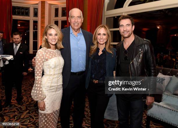 Kim Matula, Co-Chairs/CEOs, Fox Television Group, Gary Newman and Dana Walden and Dylan McDermott attend the FOX All-Star Party during the 2018...