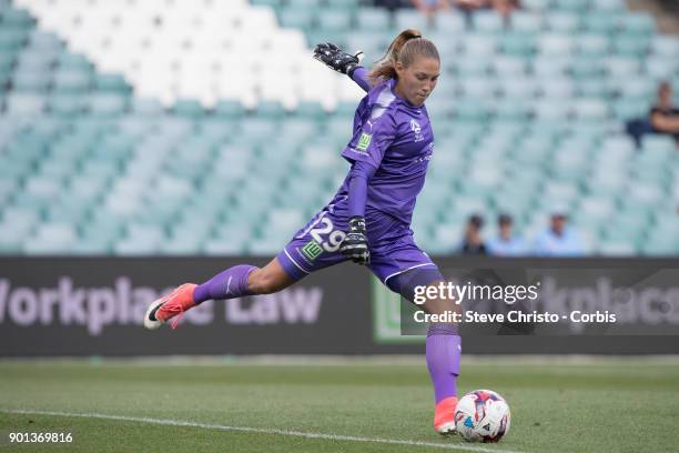 January 3: Aubrey Bledsoe of Sydney FC during the round ten W-League match between the Sydney FC and Newcastle Jets FC at Allianz Stadium on January...