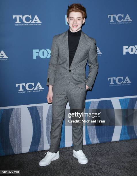 Thomas Barbusca arrives at the 2018 Winter TCA Tour - FOX All-Star Party held at The Langham Huntington on January 4, 2018 in Pasadena, California.