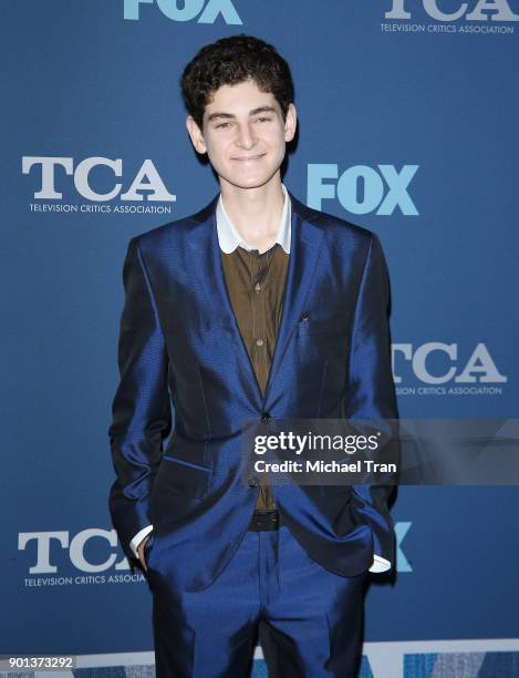 David Mazouz arrives at the 2018 Winter TCA Tour - FOX All-Star Party held at The Langham Huntington on January 4, 2018 in Pasadena, California.