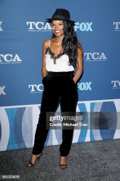 Keesha Sharp arrives at the 2018 Winter TCA Tour - FOX All-Star Party held at The Langham Huntington on January 4, 2018 in Pasadena, California.